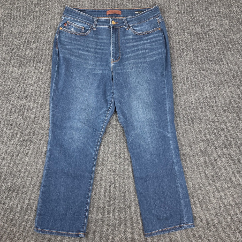 Judy Blue Skinny Fit Capri Jeans Women's 16W Dark Wash High Rise Stretch Denim
